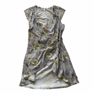 Anthropologie Daily Practice Dress Sz L‎ Montauk V-Neck Dress Floral Festival